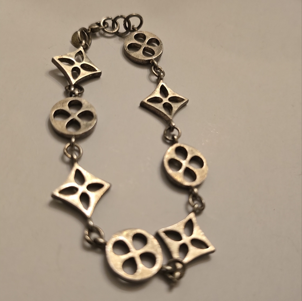 Elegant Sterling Silver Geometric Bracelet